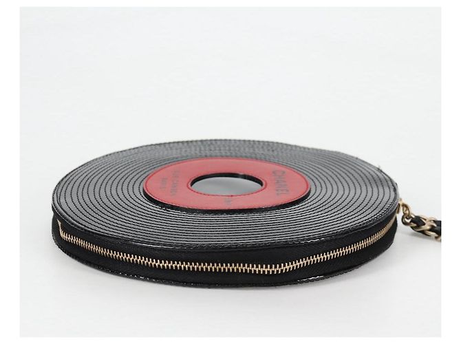 Pochette CHANEL Pelle verniciata Nera CC Auth 136541SM Nero - vista 4