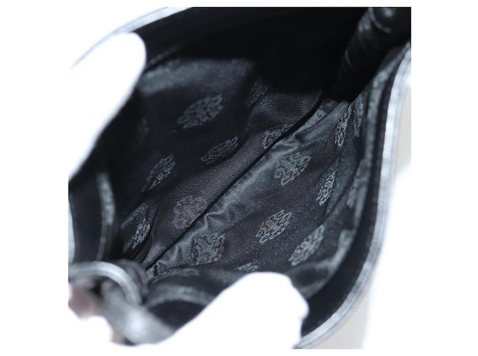 Borsa Gunslinger in pelle nera con bottone a croce Chrome Hearts Auth 134879SM Nero - vista 11