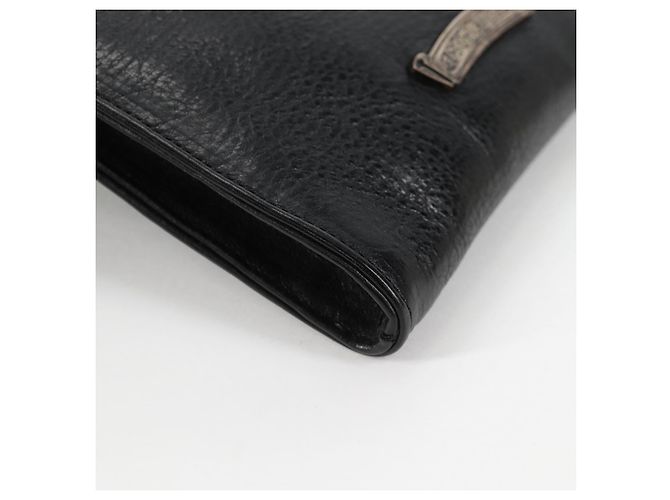 Borsa Gunslinger in pelle nera con bottone a croce Chrome Hearts Auth 134879SM Nero - vista 18