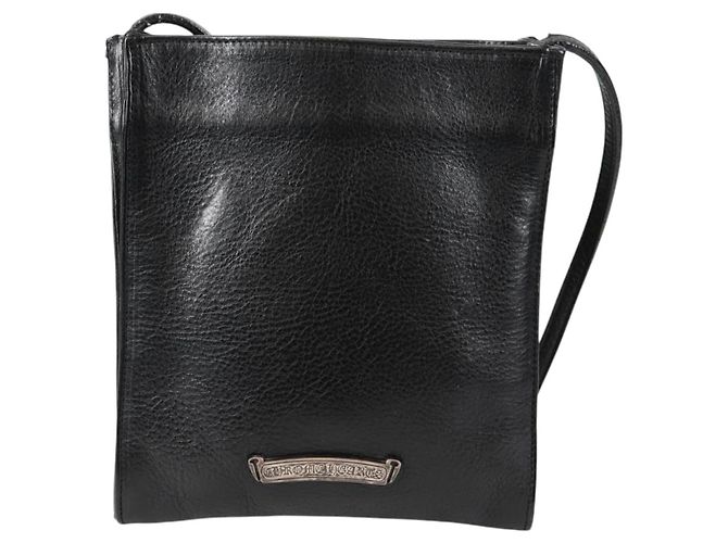 Borsa Gunslinger in pelle nera con bottone a croce Chrome Hearts Auth 134879SM Nero - vista 2
