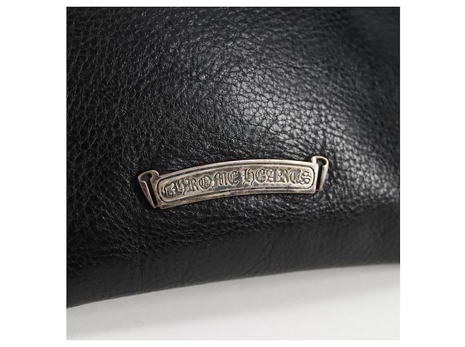 Borsa Gunslinger in pelle nera con bottone a croce Chrome Hearts Auth 134879SM Nero - vista 20