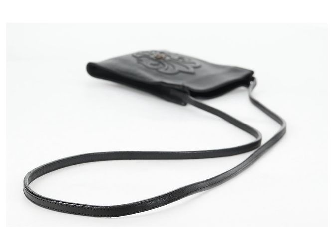 Borsa Gunslinger in pelle nera con bottone a croce Chrome Hearts Auth 134879SM Nero - vista 7