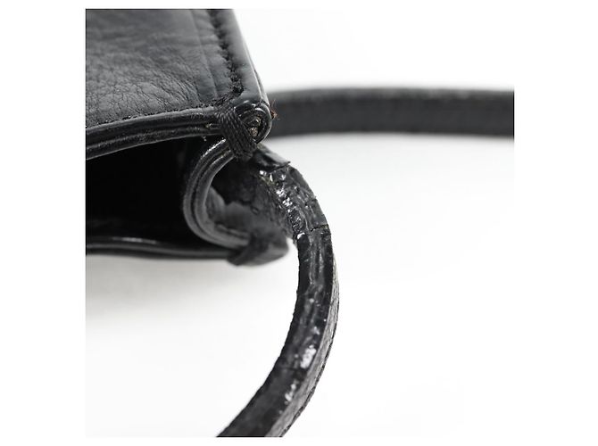 Borsa Gunslinger in pelle nera con bottone a croce Chrome Hearts Auth 134879SM Nero - vista 9