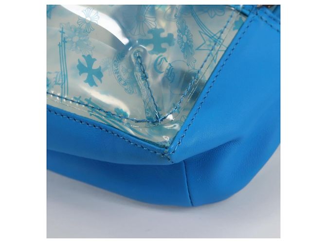 PVC BACK TO SCHOOL Rucksack von Chrome Hearts aus blauer Vinylleder Auth 134878SAM - Ansicht 17