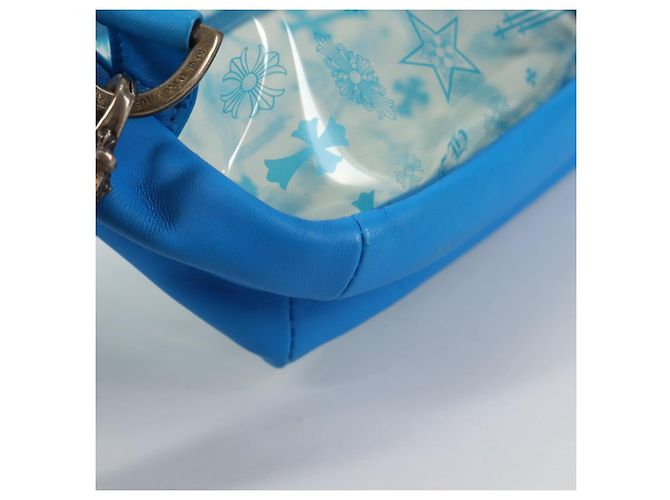 PVC BACK TO SCHOOL Rucksack von Chrome Hearts aus blauer Vinylleder Auth 134878SAM - Ansicht 18