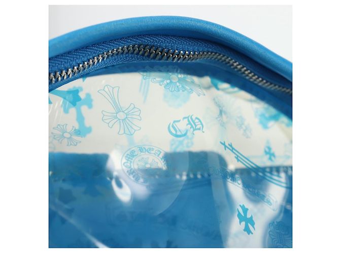 PVC BACK TO SCHOOL Rucksack von Chrome Hearts aus blauer Vinylleder Auth 134878SAM - Ansicht 19