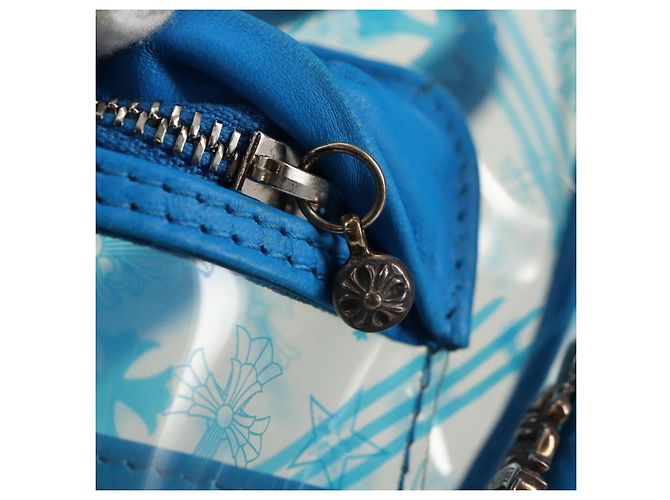PVC BACK TO SCHOOL Rucksack von Chrome Hearts aus blauer Vinylleder Auth 134878SAM - Ansicht 20