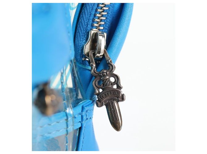 PVC BACK TO SCHOOL Rucksack von Chrome Hearts aus blauer Vinylleder Auth 134878SAM - Ansicht 21