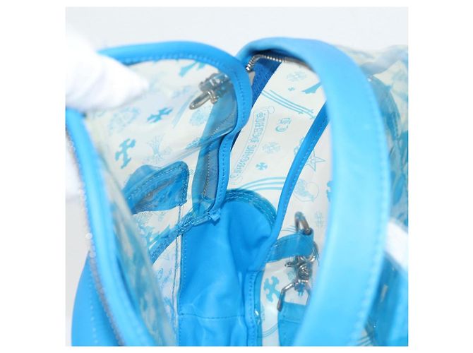 PVC BACK TO SCHOOL Rucksack von Chrome Hearts aus blauer Vinylleder Auth 134878SAM - Ansicht 22
