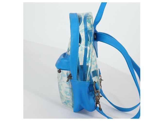 PVC BACK TO SCHOOL Rucksack von Chrome Hearts aus blauer Vinylleder Auth 134878SAM - Ansicht 3