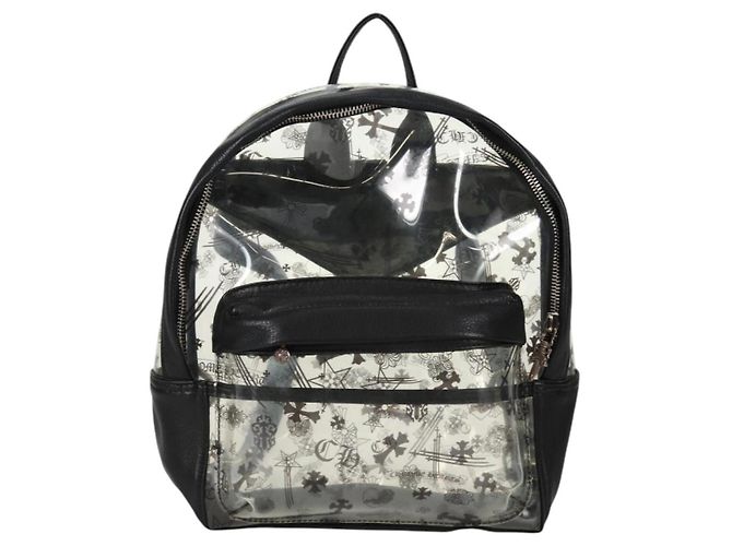 Zaino PVC BACK TO SCHOOL Chrome Hearts in pelle vinilica nera Auth 134876SAM - vista 13