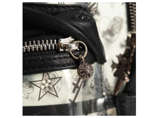 Zaino PVC BACK TO SCHOOL Chrome Hearts in pelle vinilica nera Auth 134876SAM - vista 19