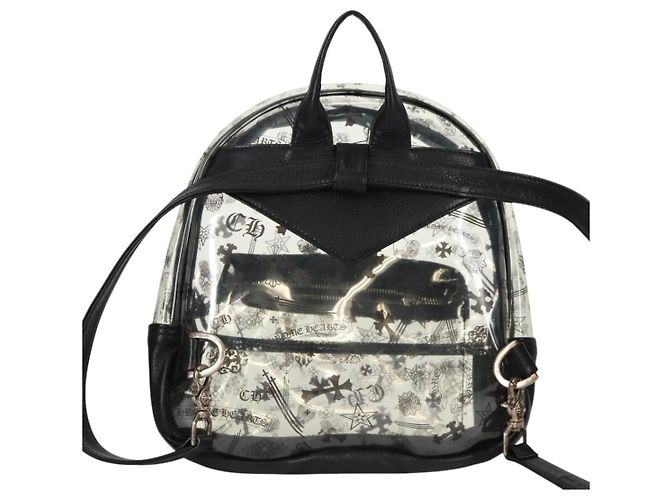 Zaino PVC BACK TO SCHOOL Chrome Hearts in pelle vinilica nera Auth 134876SAM - vista 2