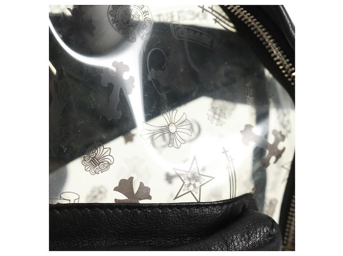 Zaino PVC BACK TO SCHOOL Chrome Hearts in pelle vinilica nera Auth 134876SAM - vista 20