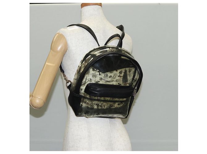 Zaino PVC BACK TO SCHOOL Chrome Hearts in pelle vinilica nera Auth 134876SAM - vista 23