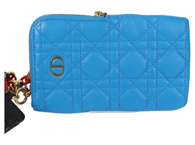 Pochette in pelle Canage Christian Dior Blu Rosso Nero Auth 134892SAM - vista 13