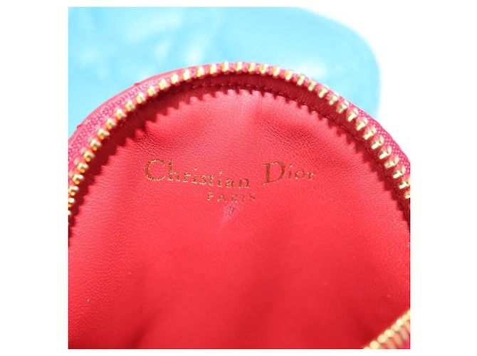 Pochette in pelle Canage Christian Dior Blu Rosso Nero Auth 134892SAM - vista 28