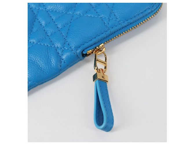 Pochette in pelle Canage Christian Dior Blu Rosso Nero Auth 134892SAM - vista 8