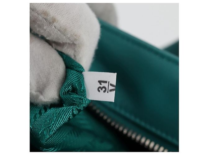 PRADA Borsa a Mano in Pelle 2 in 1 Verde Argento Auth 135405SAM - vista 10