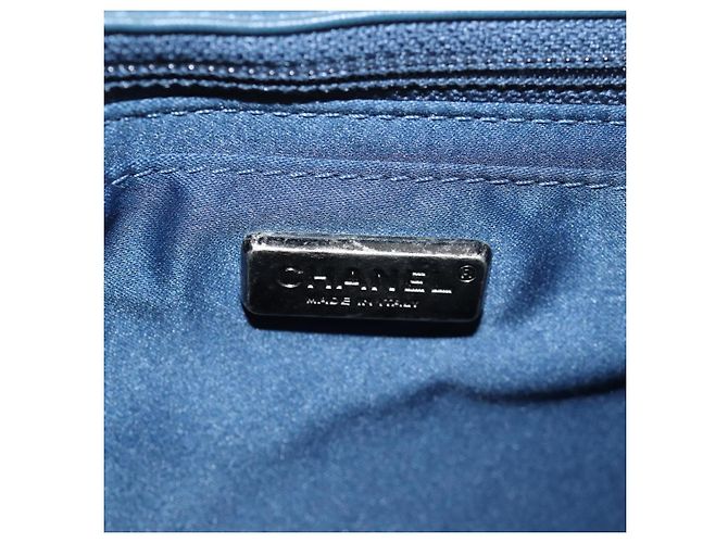 Borsa a Spalla CHANEL Paillettes Blu Argento CC Auth 138088SM - vista 21