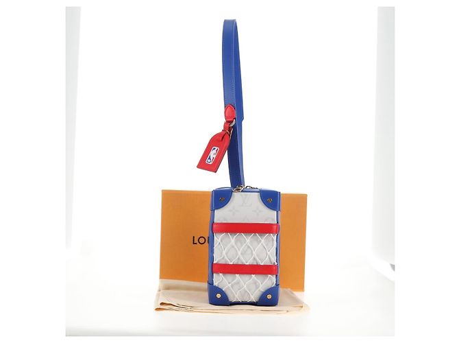 LOUIS VUITTON Borsa per telefono Soft Trunk LV X NBA Bianca M80101 LV Auth 138078SAM Monogramma - vista 12