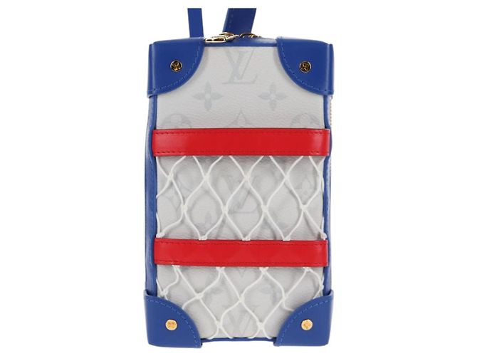 LOUIS VUITTON Borsa per telefono Soft Trunk LV X NBA Bianca M80101 LV Auth 138078SAM Monogramma - vista 13