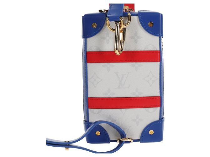 LOUIS VUITTON Borsa per telefono Soft Trunk LV X NBA Bianca M80101 LV Auth 138078SAM Monogramma - vista 2