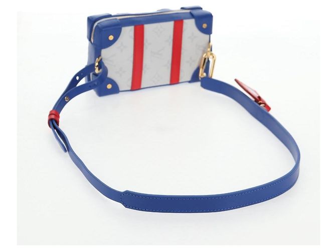 LOUIS VUITTON Borsa per telefono Soft Trunk LV X NBA Bianca M80101 LV Auth 138078SAM Monogramma - vista 7