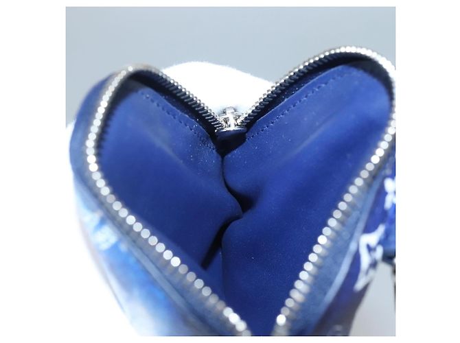 LOUIS VUITTON Bandana Monogram Pouch HIGH 5 Bianco Blu M81410 LV Auth 142343SAM - vista 18