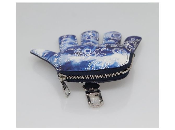 LOUIS VUITTON Bandana Monogram Pouch HIGH 5 Bianco Blu M81410 LV Auth 142343SAM - vista 6