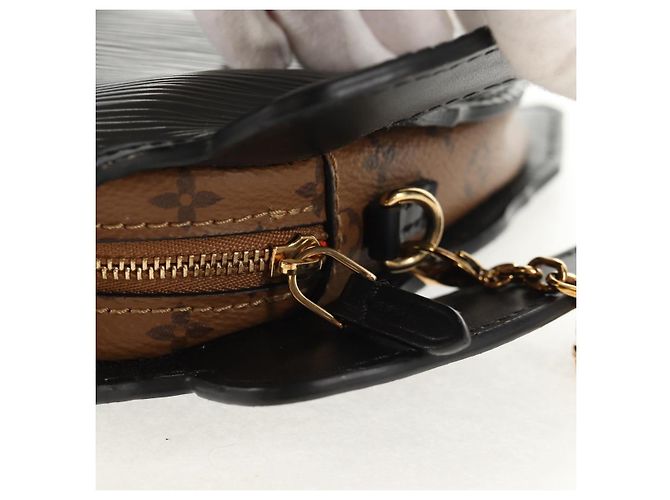 LOUIS VUITTON Pochette Borsa Monogram Reverse Testa di Cane Grigia M53171 LV Auth 139199SM Marrone - vista 10