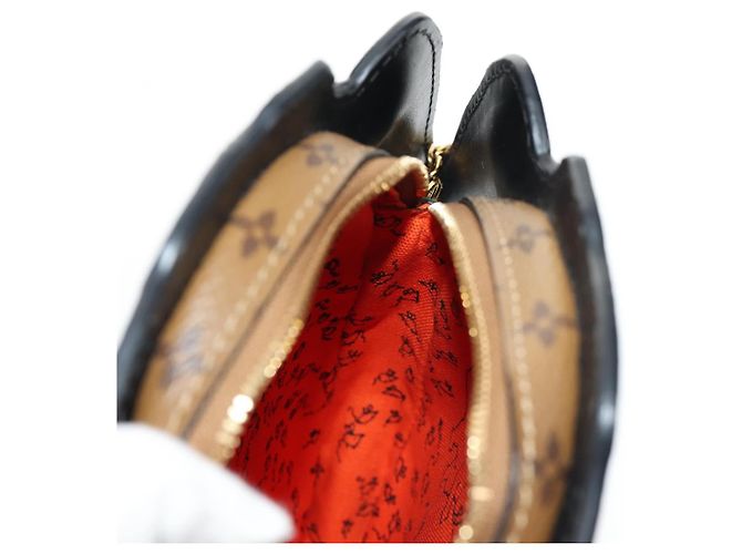 LOUIS VUITTON Pochette Borsa Monogram Reverse Testa di Cane Grigia M53171 LV Auth 139199SM Marrone - vista 23