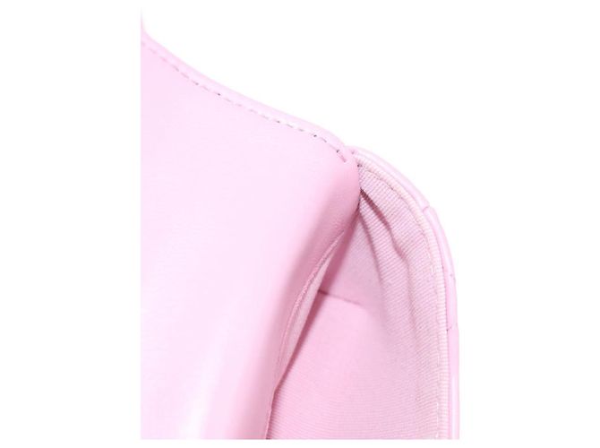 CHANEL Borsa a Spalla Matelassé in Pelle di Agnello Rosa Oro CC Auth 140756SAM D'oro - vista 25