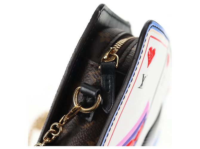 LOUIS VUITTON Monogram Game On Portefeuille Zoe Sac Blanc M80226 LV Auth 143515SM - vue 19