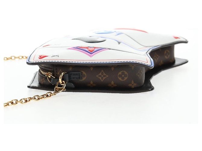 LOUIS VUITTON Monogram Game On Portefeuille Zoe Sac Blanc M80226 LV Auth 143515SM - vue 3