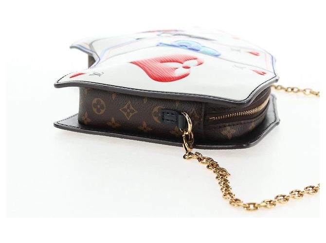 LOUIS VUITTON Monogram Game On Portefeuille Zoe Sac Blanc M80226 LV Auth 143515SM - vue 4