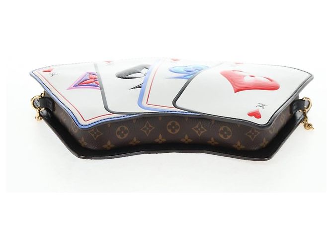 LOUIS VUITTON Monogram Game On Portefeuille Zoe Sac Blanc M80226 LV Auth 143515SM - vue 5