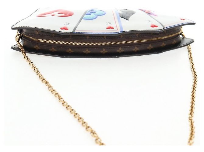 LOUIS VUITTON Monogram Game On Portefeuille Zoe Sac Blanc M80226 LV Auth 143515SM - vue 6