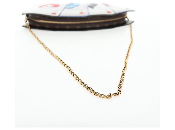 LOUIS VUITTON Monogram Game On Portefeuille Zoe Sac Blanc M80226 LV Auth 143515SM - vue 7