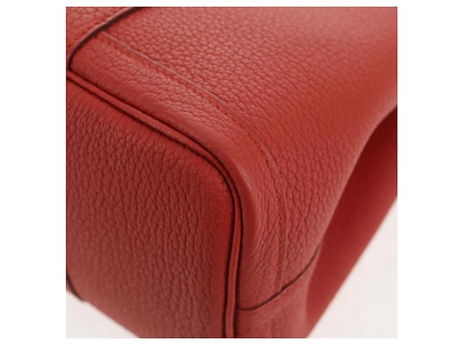 Hermès HERMES Borsa a Mano Garden Party TPM Pelle Arancione Argento Auth 139049SM - vista 16