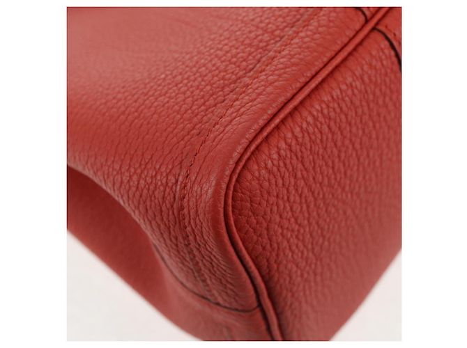 Hermès HERMES Borsa a Mano Garden Party TPM Pelle Arancione Argento Auth 139049SM - vista 17