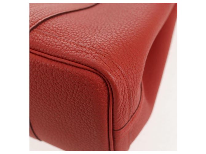 Hermès HERMES Borsa a Mano Garden Party TPM Pelle Arancione Argento Auth 139049SM - vista 18