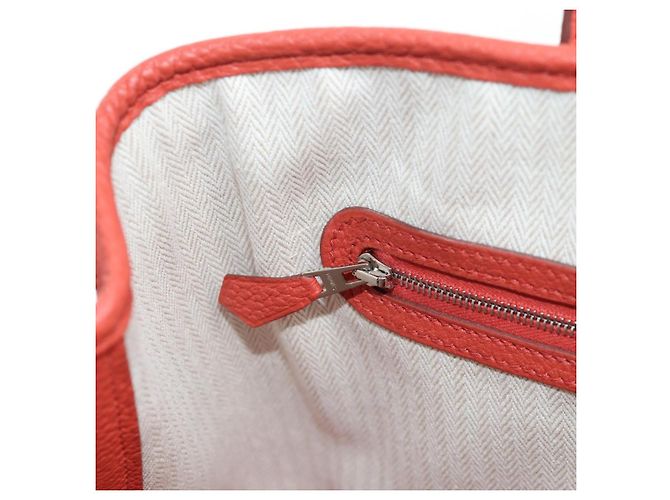 Hermès HERMES Borsa a Mano Garden Party TPM Pelle Arancione Argento Auth 139049SM - vista 23