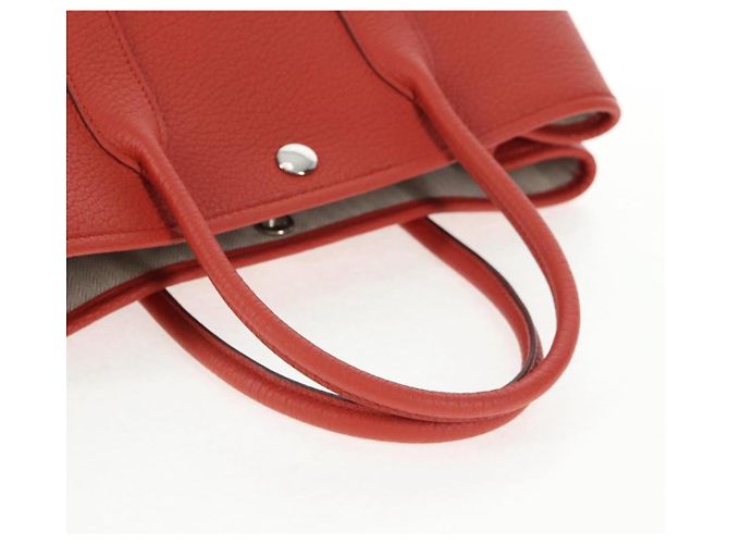 Hermès HERMES Borsa a Mano Garden Party TPM Pelle Arancione Argento Auth 139049SM - vista 7
