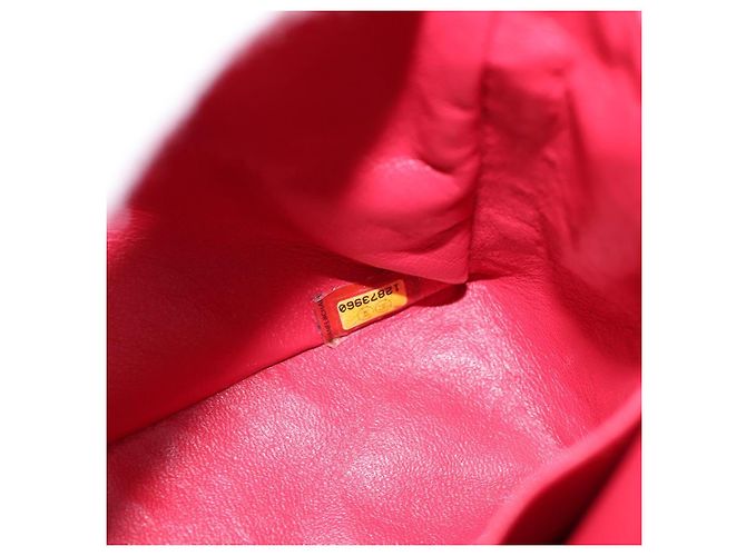 Borsa a spalla a catena CHANEL in pelle caviar rossa con CC argento Auth 139978SM Rosso - vista 10