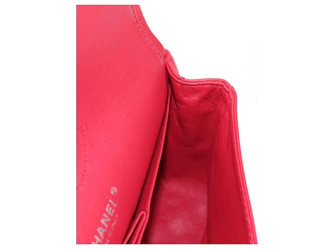 Borsa a spalla a catena CHANEL in pelle caviar rossa con CC argento Auth 139978SM Rosso - vista 25