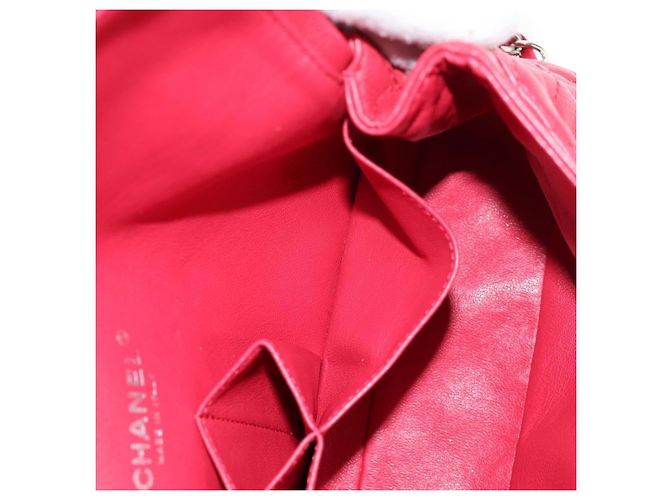 Borsa a spalla a catena CHANEL in pelle caviar rossa con CC argento Auth 139978SM Rosso - vista 27