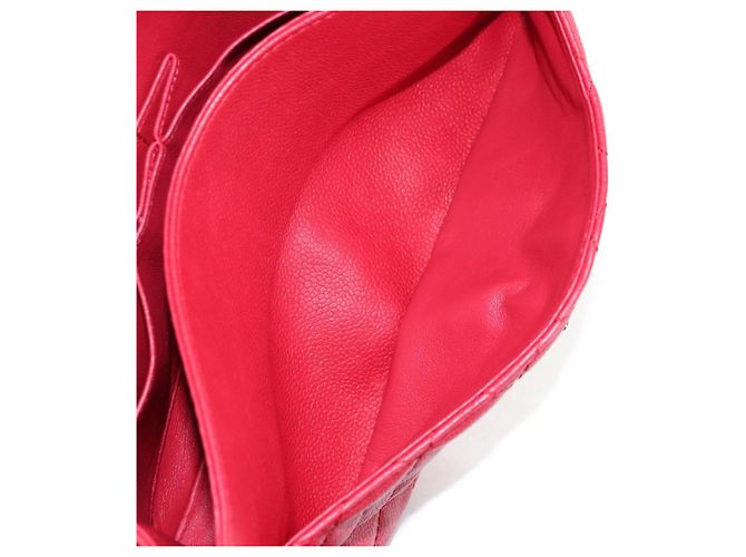Borsa a spalla a catena CHANEL in pelle caviar rossa con CC argento Auth 139978SM Rosso - vista 28