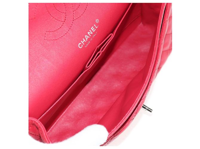 Borsa a spalla a catena CHANEL in pelle caviar rossa con CC argento Auth 139978SM Rosso - vista 9
