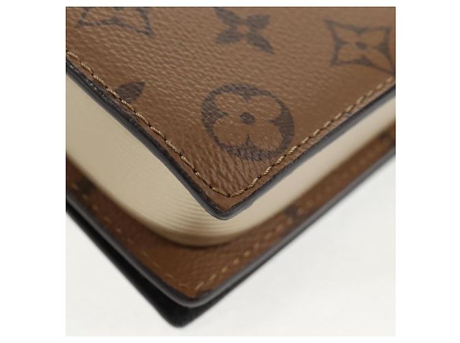 LOUIS VUITTON Monogram Reverse Portafoglio Libro Con Catena Borsa M81830 LV Auth 140001SAM Monogramma - vista 16